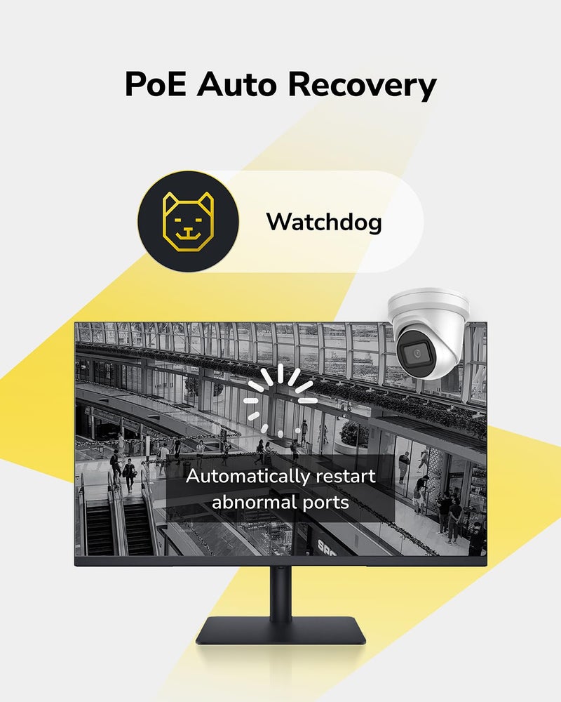 Cudy 8 Port Gigabit PoE Switch, 120 Watts PoE Budget, 8 10/100/1000Mbps PoE+ Ports, 2 Gigabit Uplink Ports , 802.3at, 802.3af, 1/2 (+), 3/6 (-), Fanless, Plug and Play, GS1010PE - Image 4